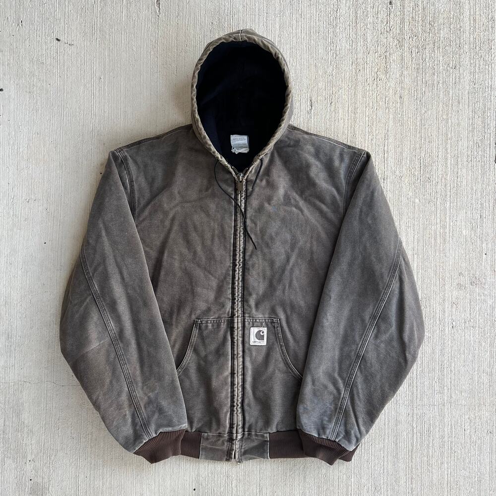 Carhartt J68 CHT brown hooded work wear jacket